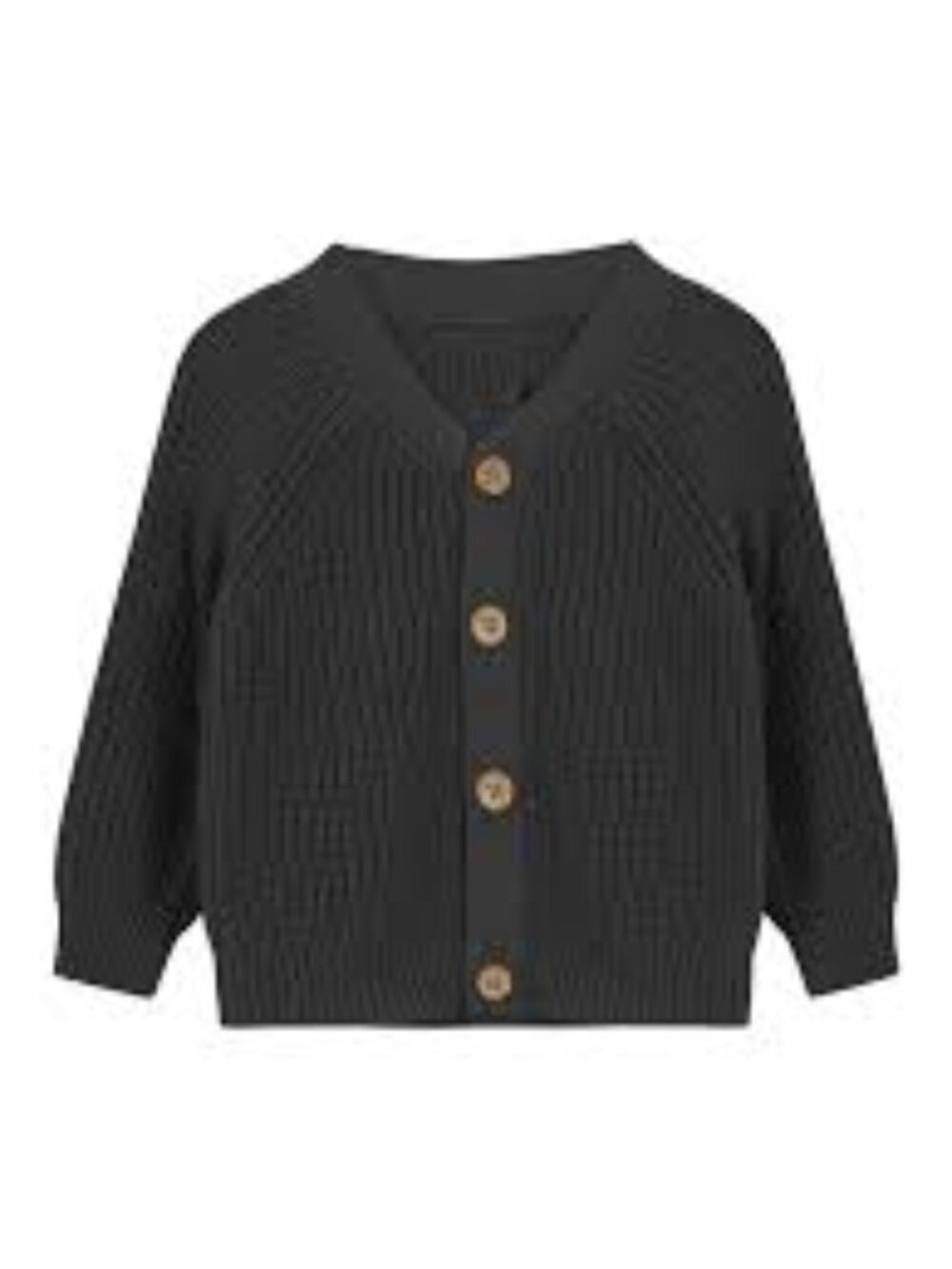 Modern Moments Heather Gray Ribbed Cotton Cardigan